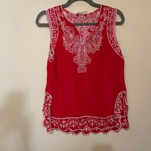 Solitaire red embroidered